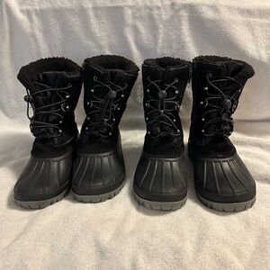 Lands’ End Kid’s Expedition Insulated Snow Boots Black Size 4